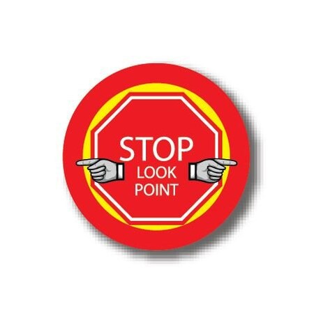 Ergomat 32in CIRCLE SIGNS - Stop Look Point DSV-SIGN 1024 #1812 -UEN